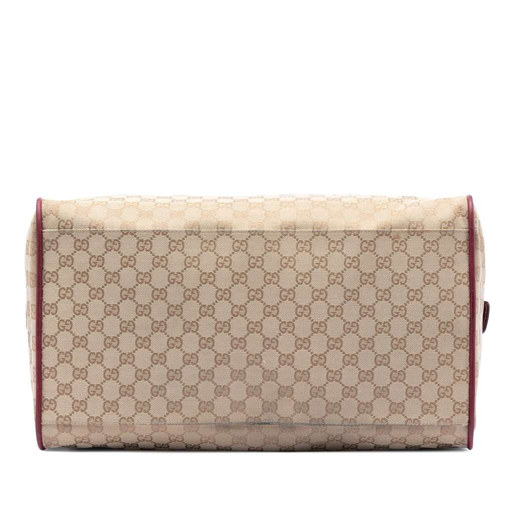 Gucci GG Canvas Web Travel Bag Beige Very good - Inside View