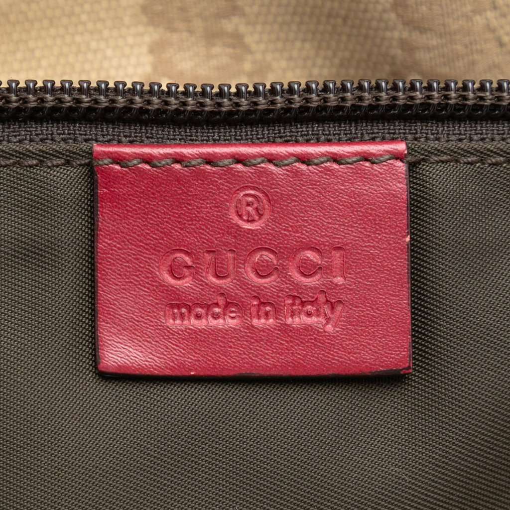 Gucci GG Canvas Web Travel Bag Beige Very good - Box View