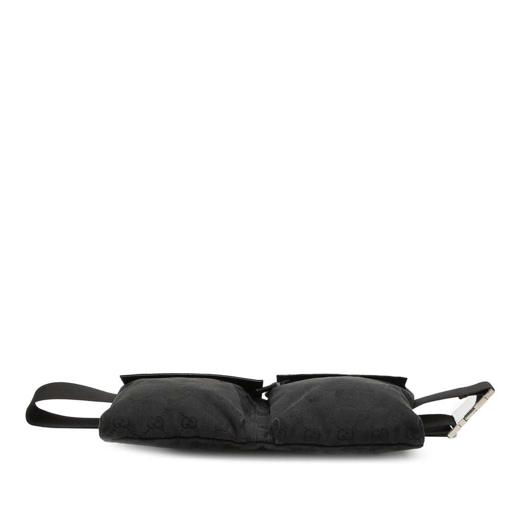 Gucci GG Canvas Double Pocket Belt Bag Black Very good condition - Inside View