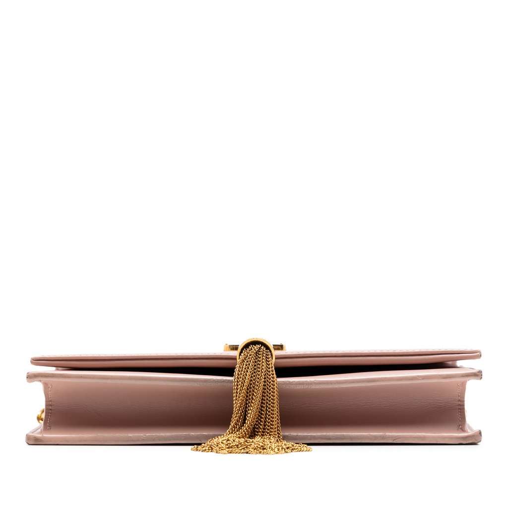 Saint Laurent Smooth Calfskin Monogram Kate Tassel Wallet on Chain Pink Leather Very good condition - Inside View