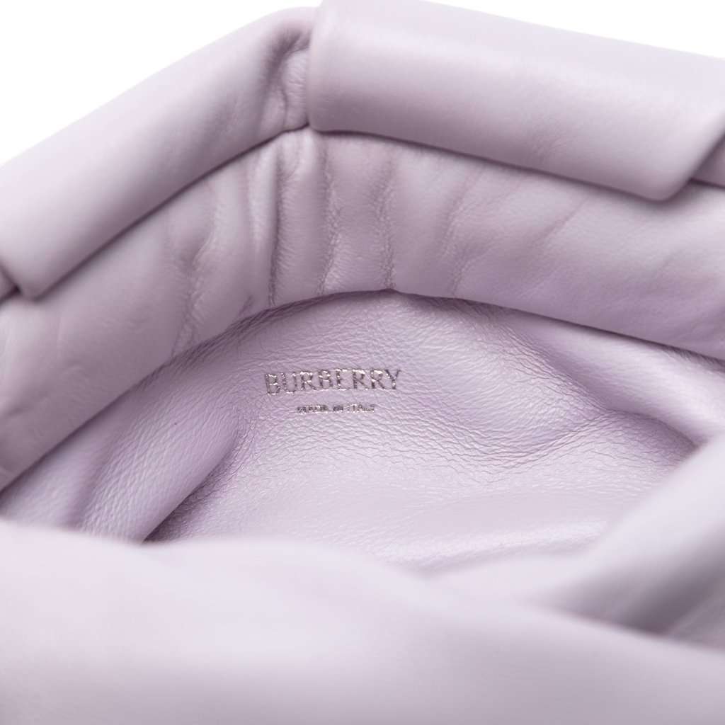 Burberry Lambskin Rose Chain Clutch Purple Leather Very good condition - Box View