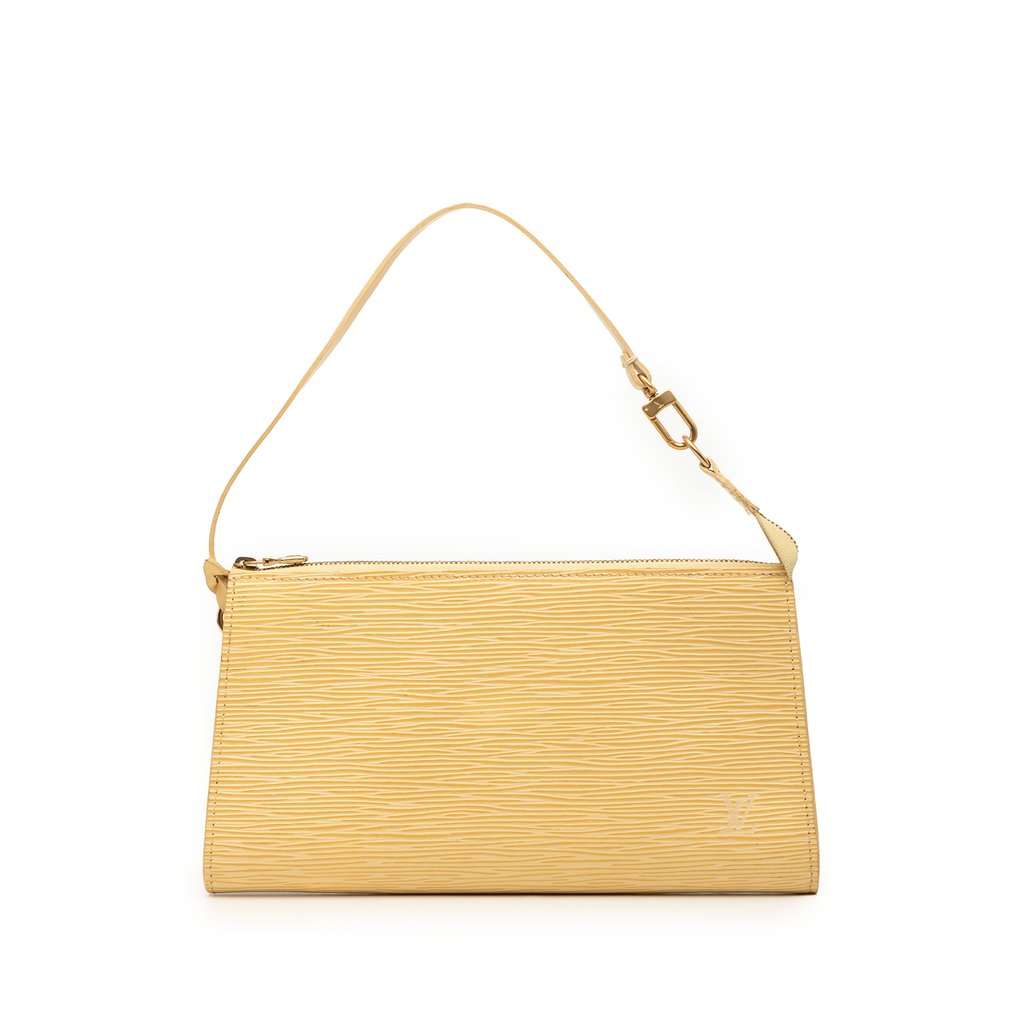 Louis Vuitton Epi Pochette Accessoires Yellow Leather Very good - Front View