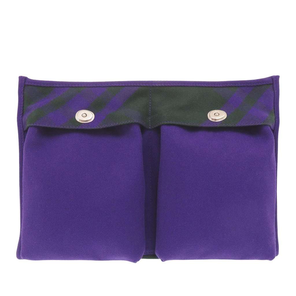 Burberry Supernova Check Canvas Clutch Purple Very good condition - Front View