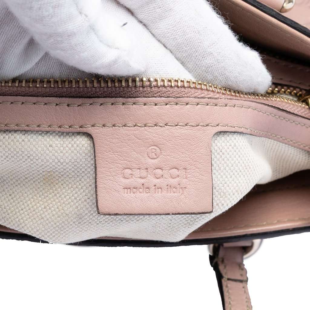 Gucci Small Guccissima Bree Satchel Pink Leather Very good condition - Box View