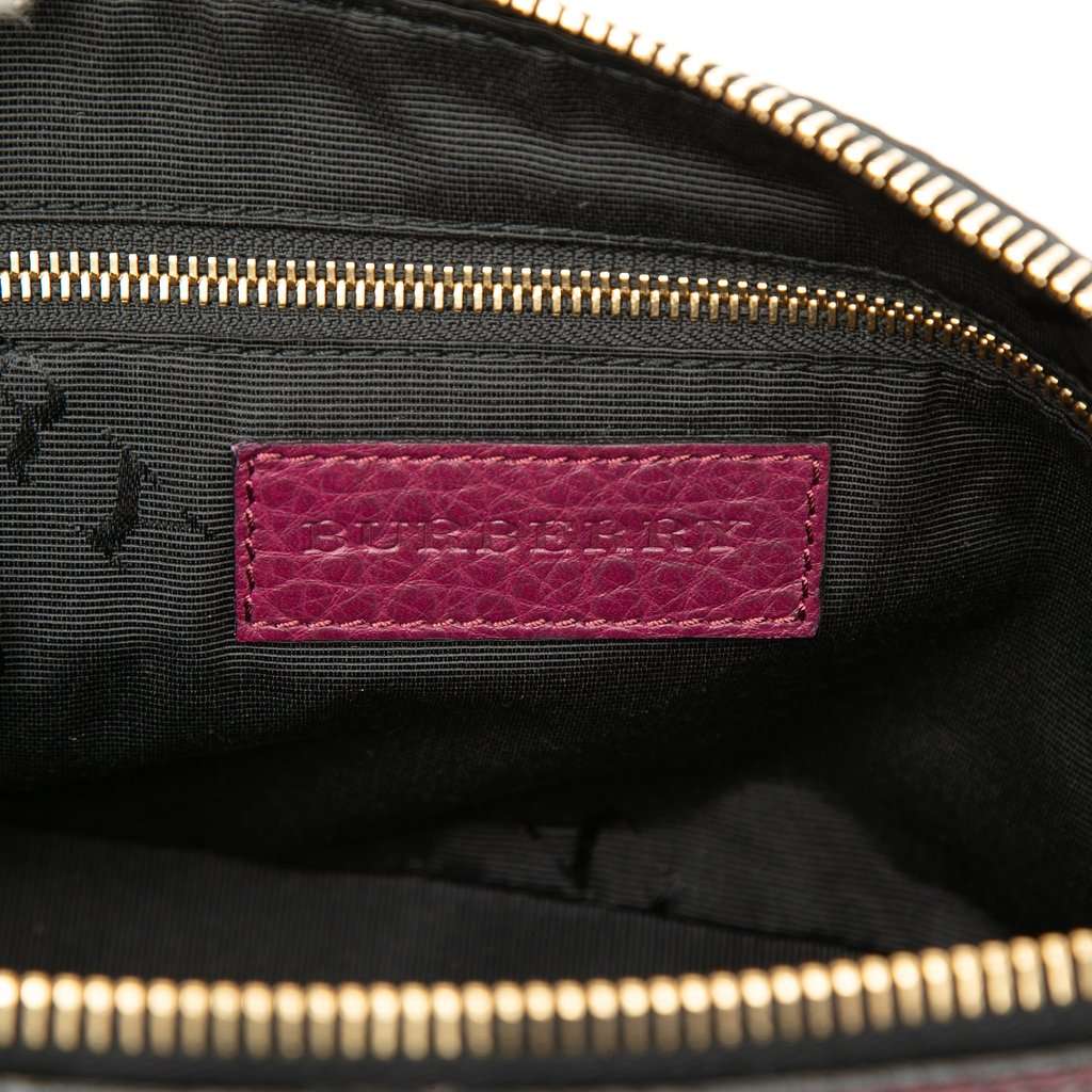 Burberry Leather Harrogate Crossbody Purple Leather Very good condition - Box View
