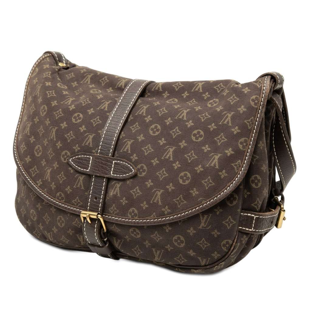 Louis Vuitton Monogram Mini Lin Saumur 30 Brown Very good - Back View