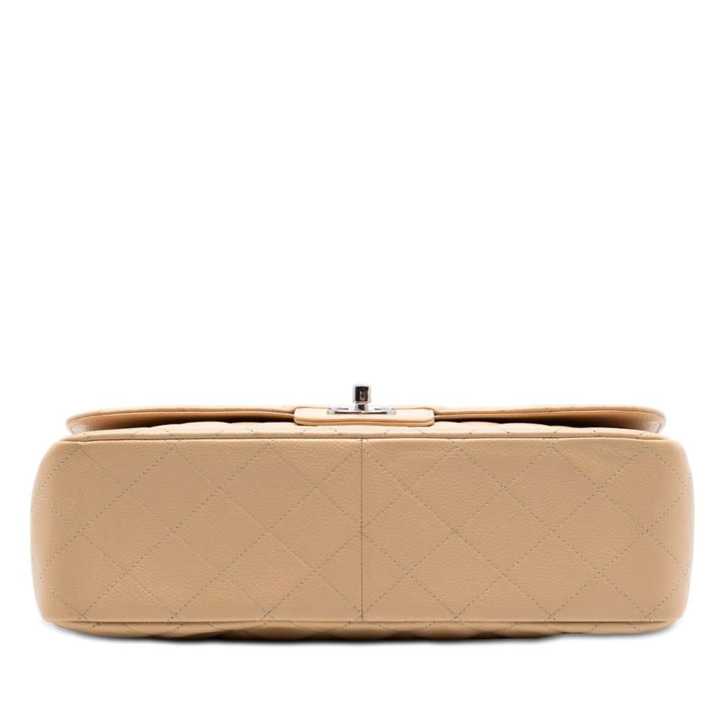 Chanel Jumbo Classic Caviar Double Flap Beige Leather Very good condition - Inside View