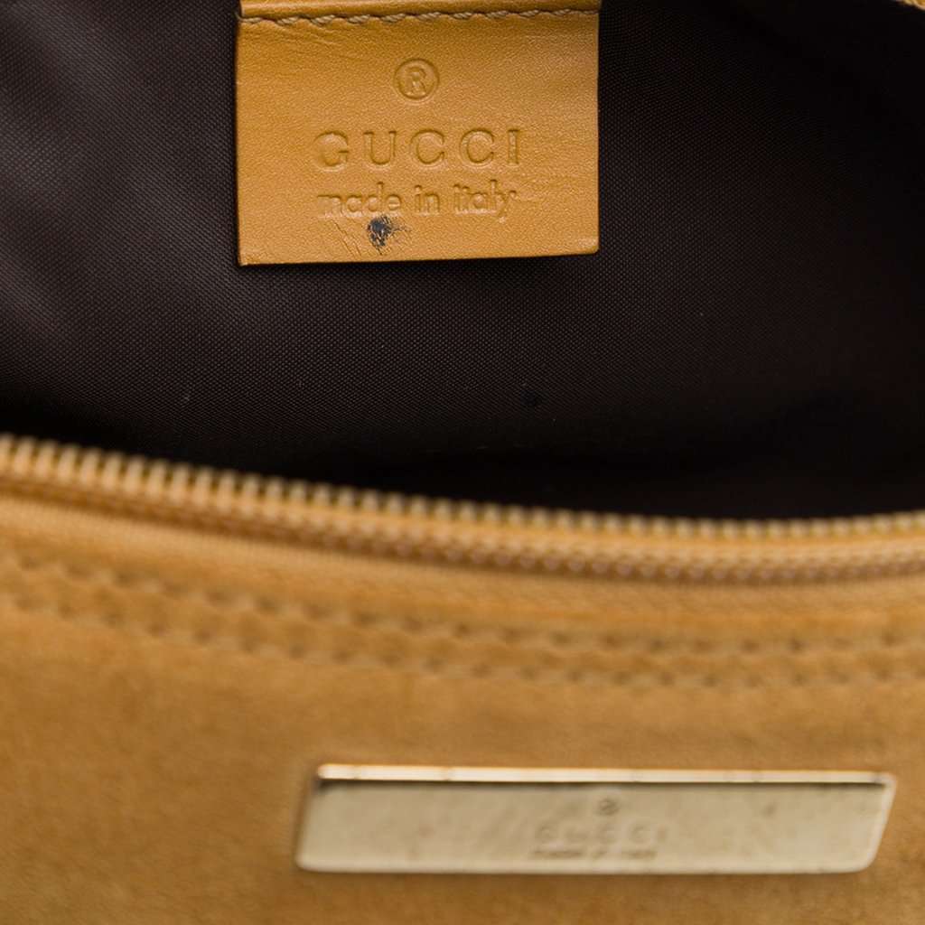 Gucci Suede Boat Brown Leather Very good - Box View