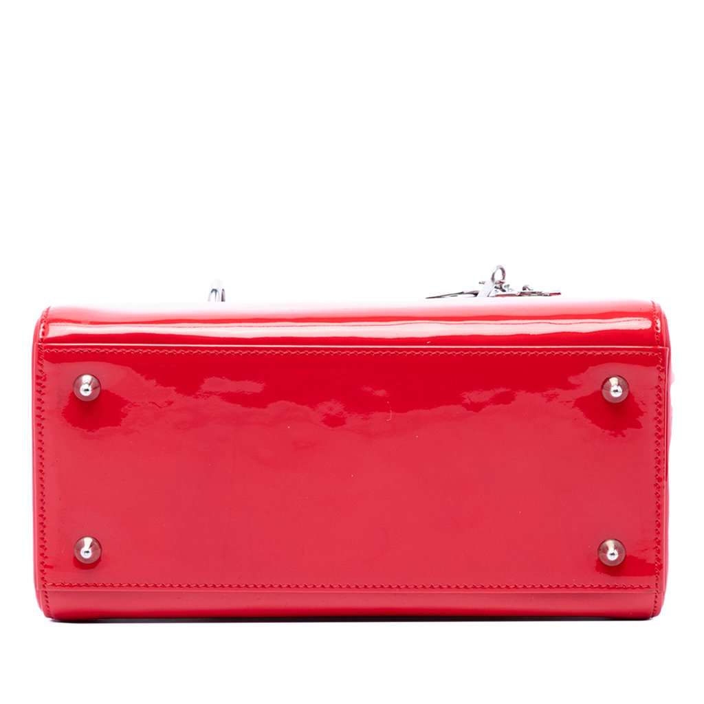 Dior Medium Patent Lady Dior Red Leather Very good - Inside View
