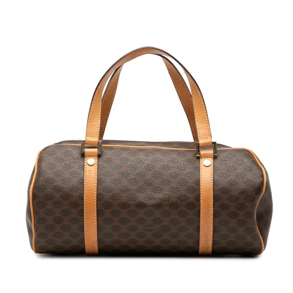 Celine Macadam Coated Canvas Handbag Brown Very good condition - Front View