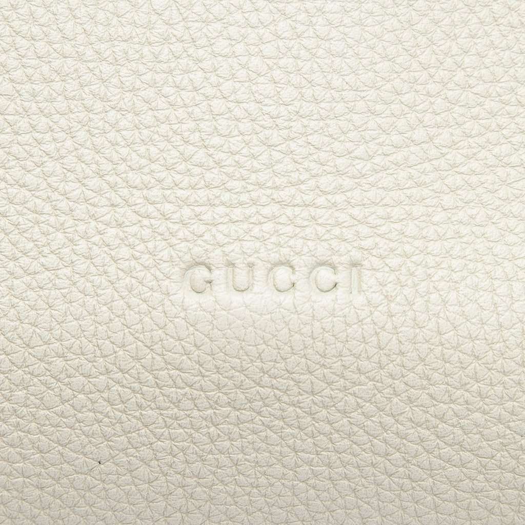 Gucci Medium Calfskin Bamboo Daily Satchel White Leather Very good - Box View