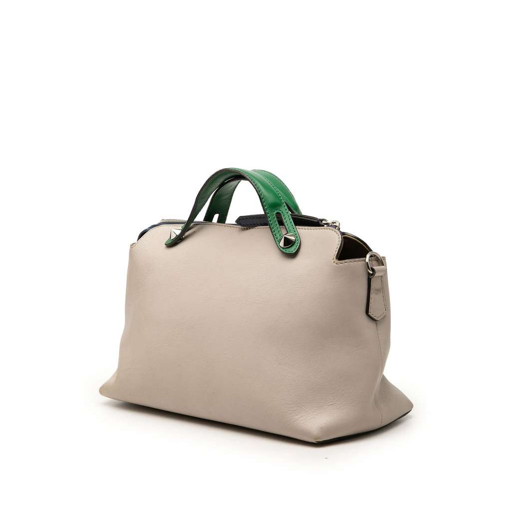 Fendi Medium Tricolor Leather By The Way Satchel Beige Leather Very good condition - Back View