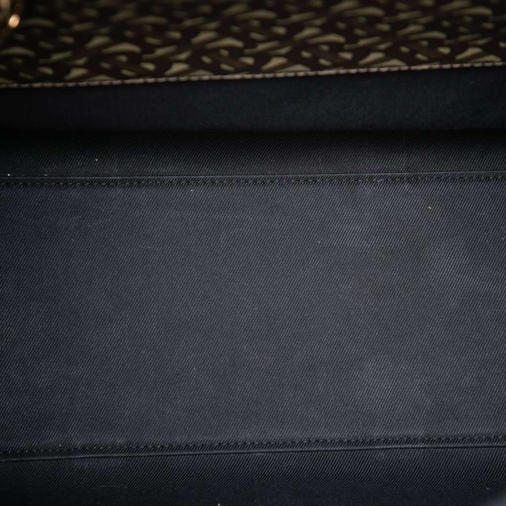 Burberry TB Monogram E-Canvas Stripe Vertical Tote Brown Very good condition - Model View