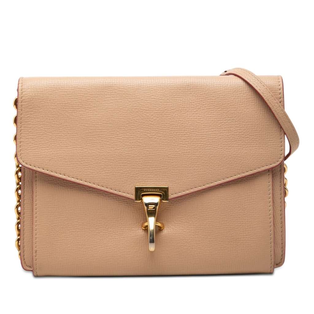 Burberry Leather Macken Crossbody Brown Leather Very good - Front View