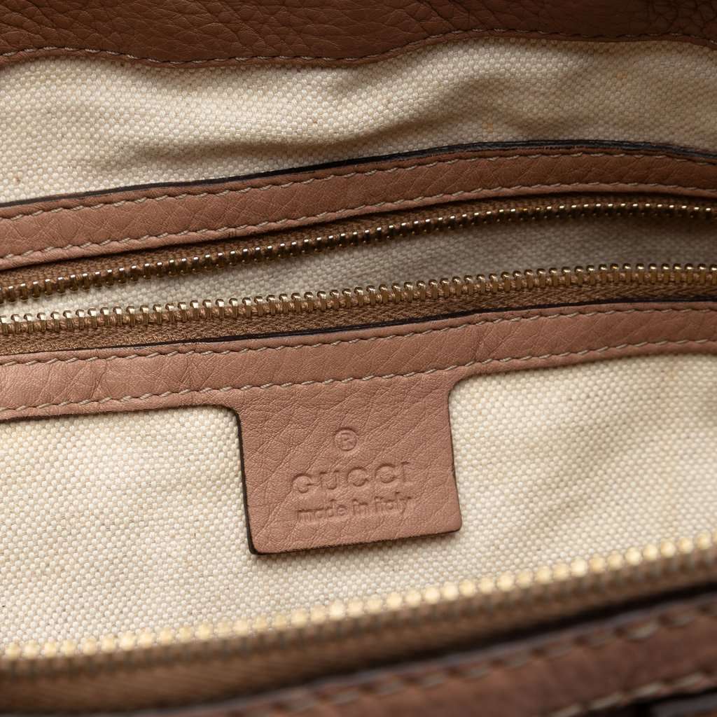 Gucci Calfskin Bella Convertible Tote Brown Leather Very good condition - Box View