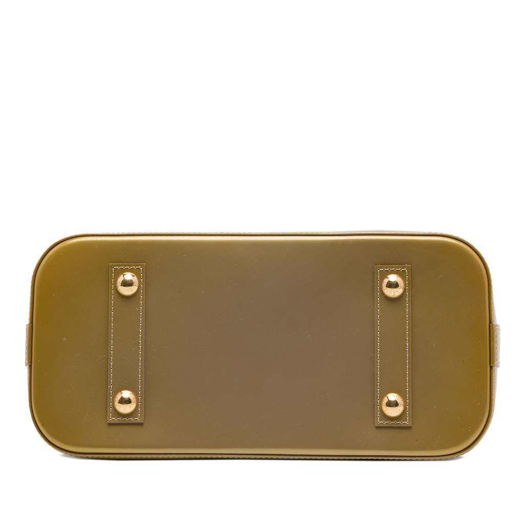 Louis Vuitton Monogram Vernis Alma PM Gold Leather Very good - Inside View