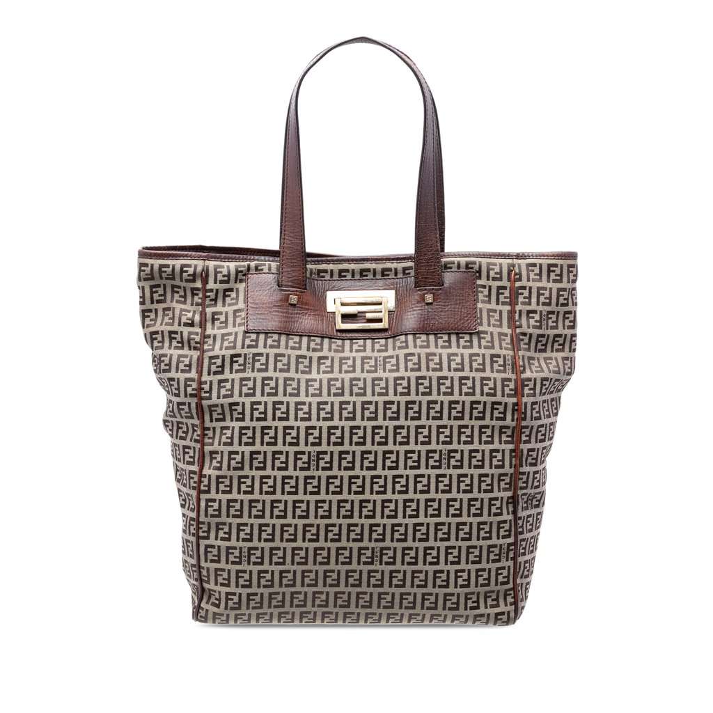 Fendi Zucchino Canvas Tote Beige Good condition - Front View