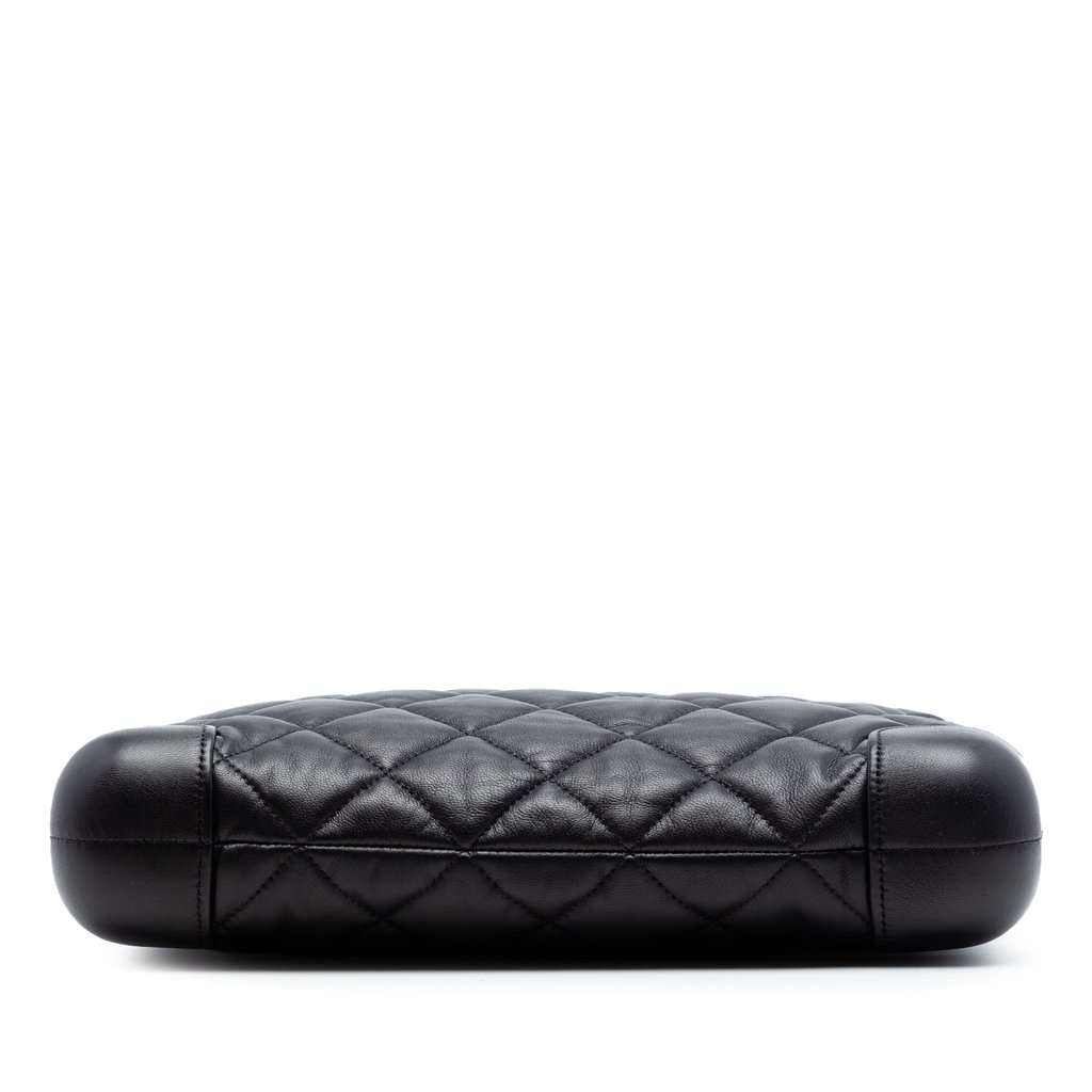 Chanel CC Quilted Lambskin Classic Trunk Case Black Leather Very good condition - Inside View