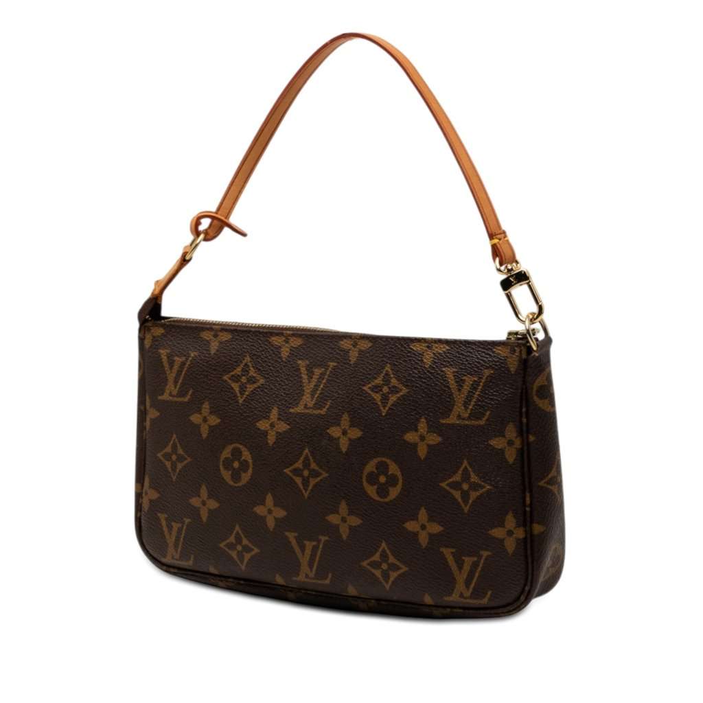 Louis Vuitton Monogram Pochette Accessoires Brown Good - Back View