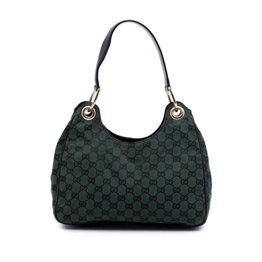 Gucci GG Canvas Colbert Shoulder Bag Green Very good condition - Front View