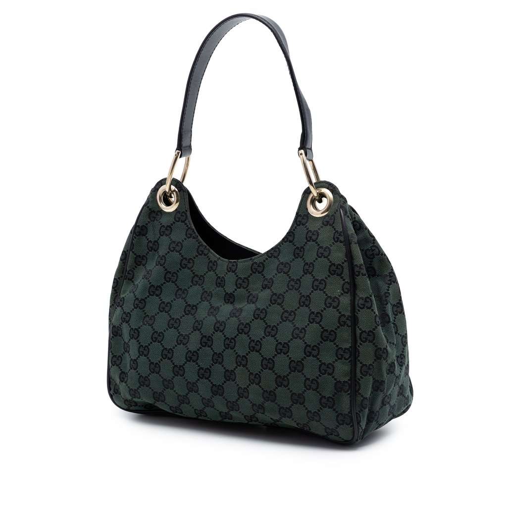 Gucci GG Canvas Colbert Shoulder Bag Green Very good condition - Back View
