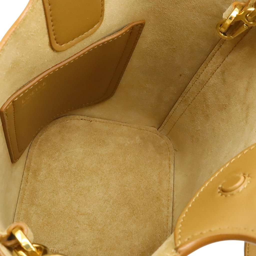LOEWE Mini Leather Pebble Bucket Bag Brown Leather Very good condition - Inside View