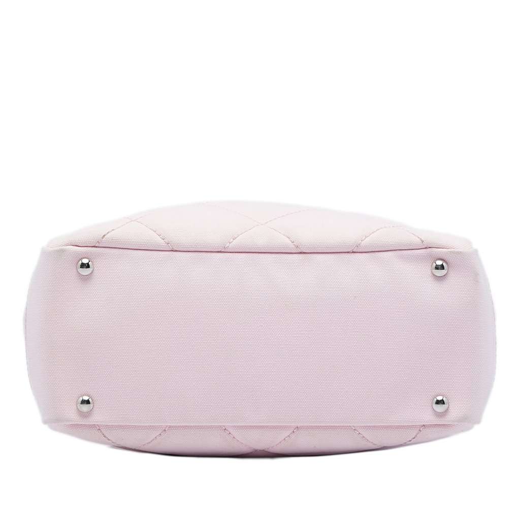 Chanel Small Quilted Canvas Paris Biarritz Tote Pink Very good - Inside View