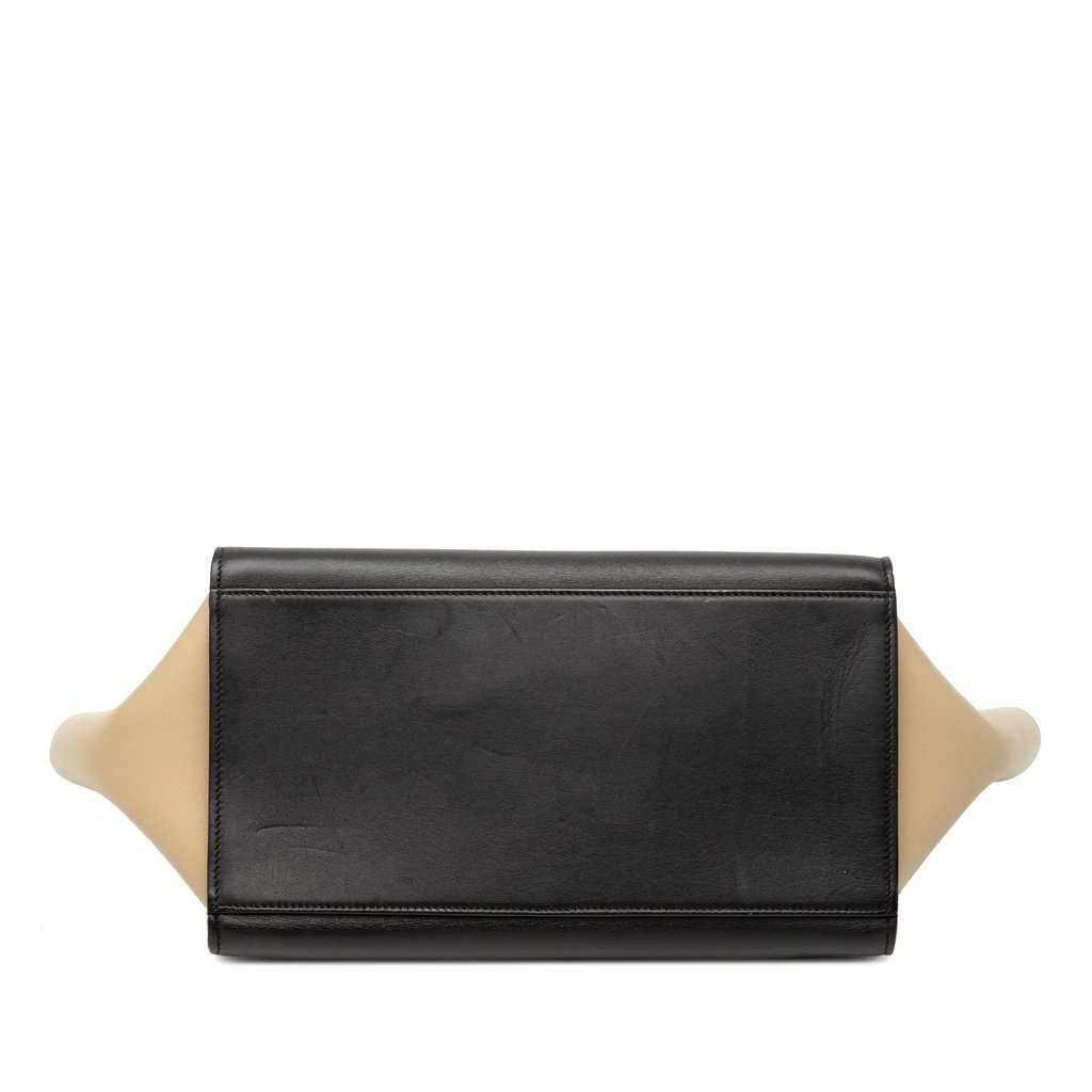 Celine Small Tricolor Leather Trapeze Satchel Black Leather Very good condition - Inside View