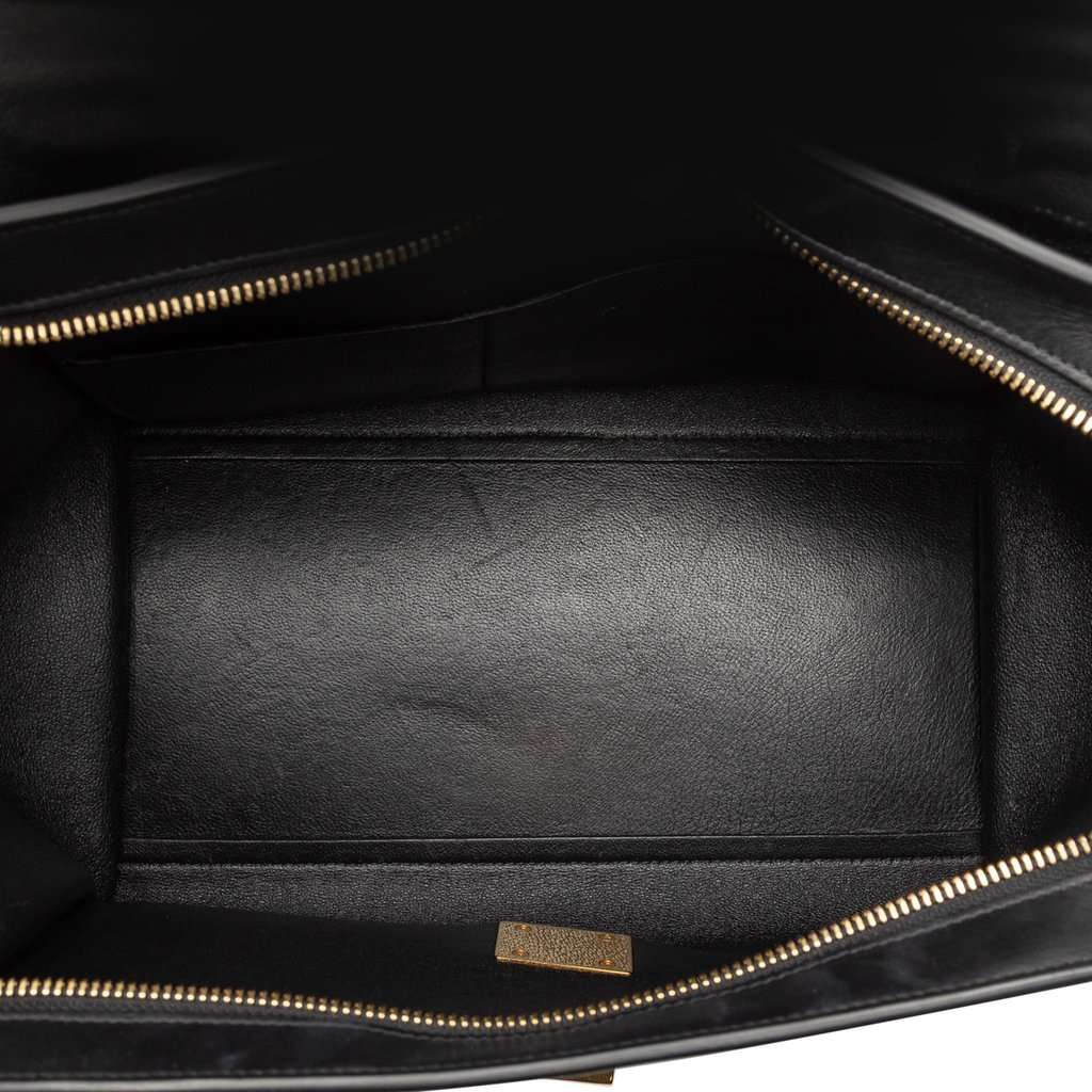 Celine Small Tricolor Leather Trapeze Satchel Black Leather Very good condition - Model View