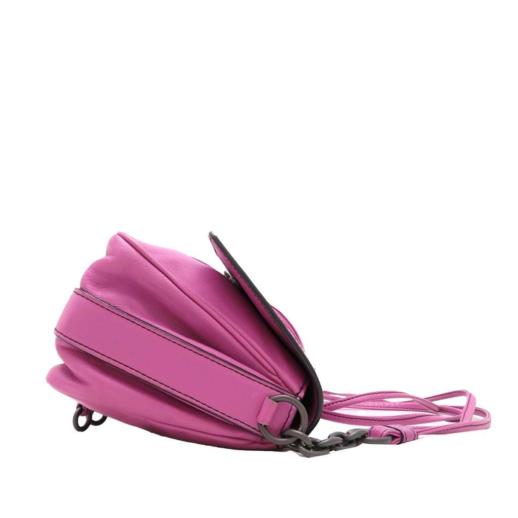 Bottega Veneta Nappa Intrecciato Double Pocket Flap Crossbody Pink Leather Very good condition - Inside View