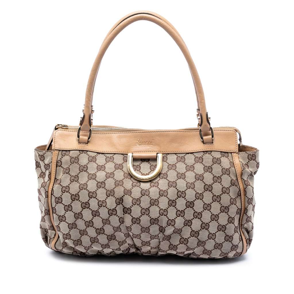 Gucci GG Canvas Abbey D Ring Tote Beige Very good condition - Front View
