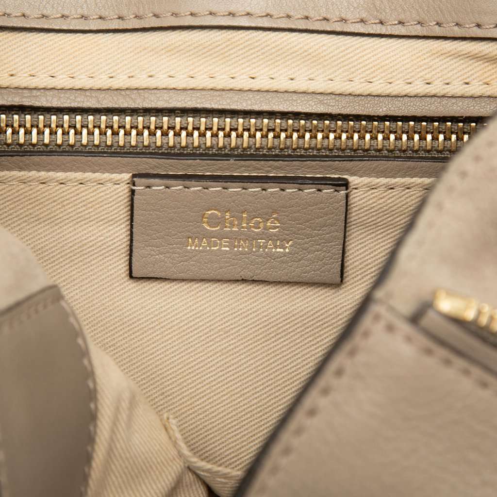 Chloé Small Calfskin and Suede Faye Backpack Brown Leather Very good condition - Box View