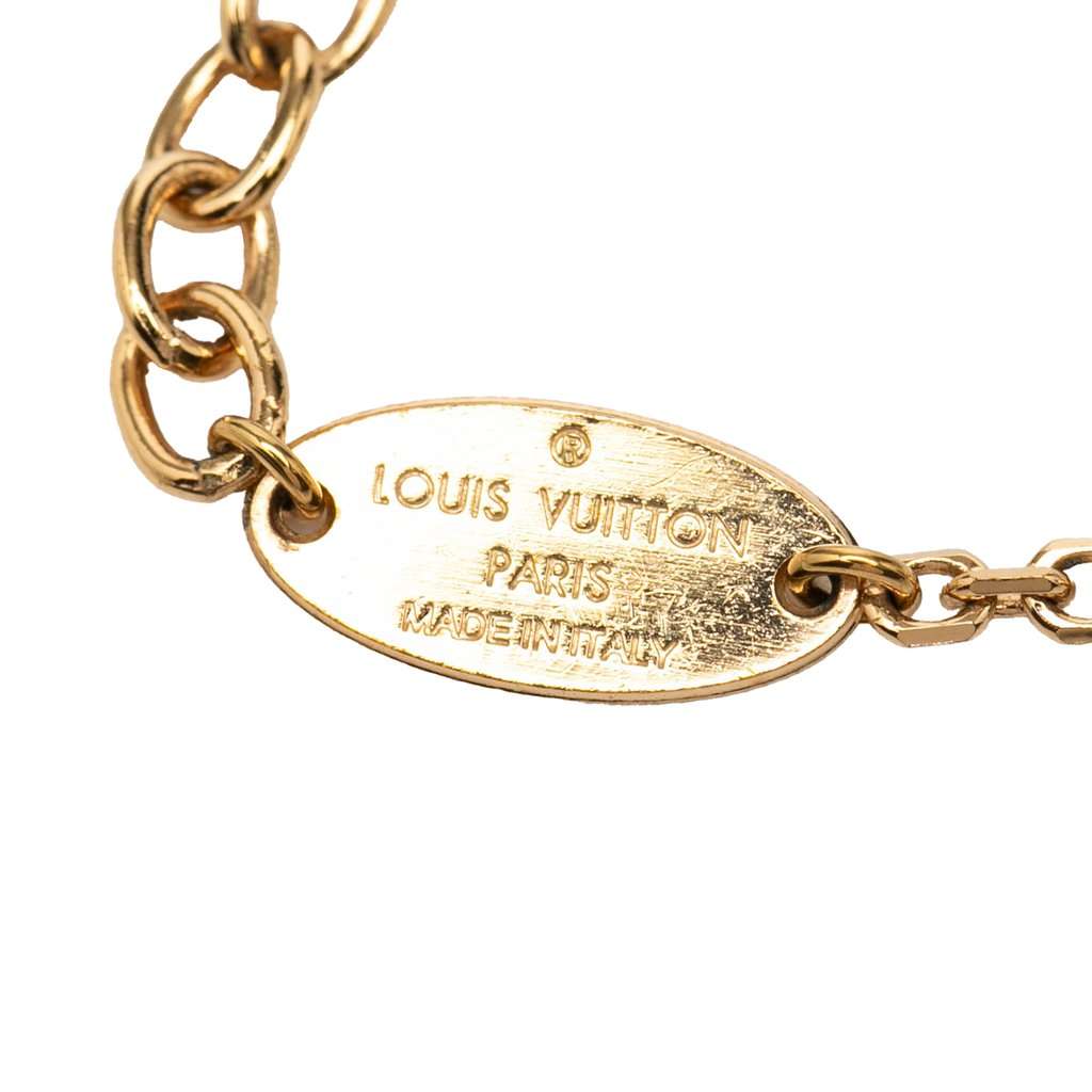 Louis Vuitton Gold Plated Monogram Blooming Supple Bracelet Gold Metal Very good condition - Model View