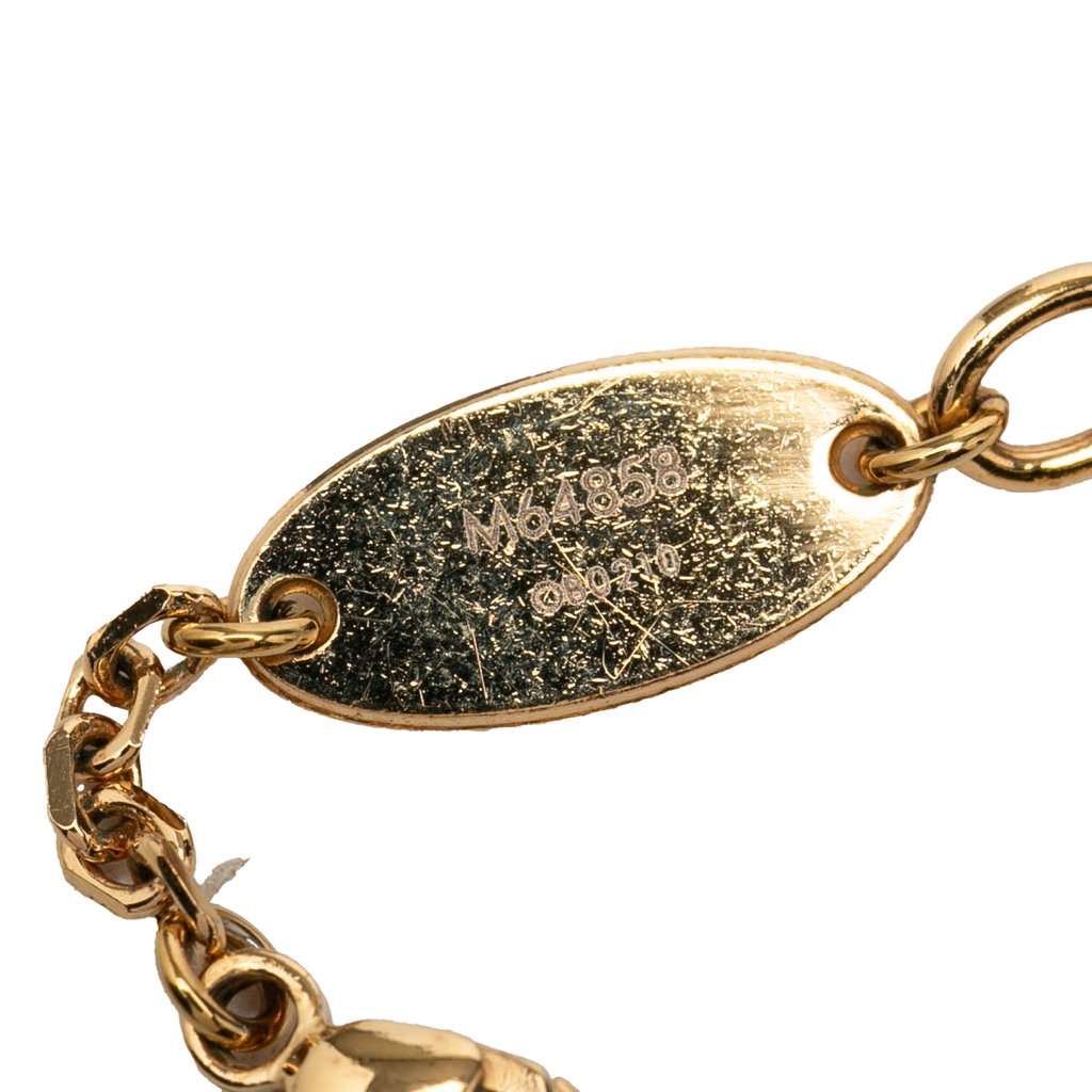 Louis Vuitton Gold Plated Monogram Blooming Supple Bracelet Gold Metal Very good condition - Box View