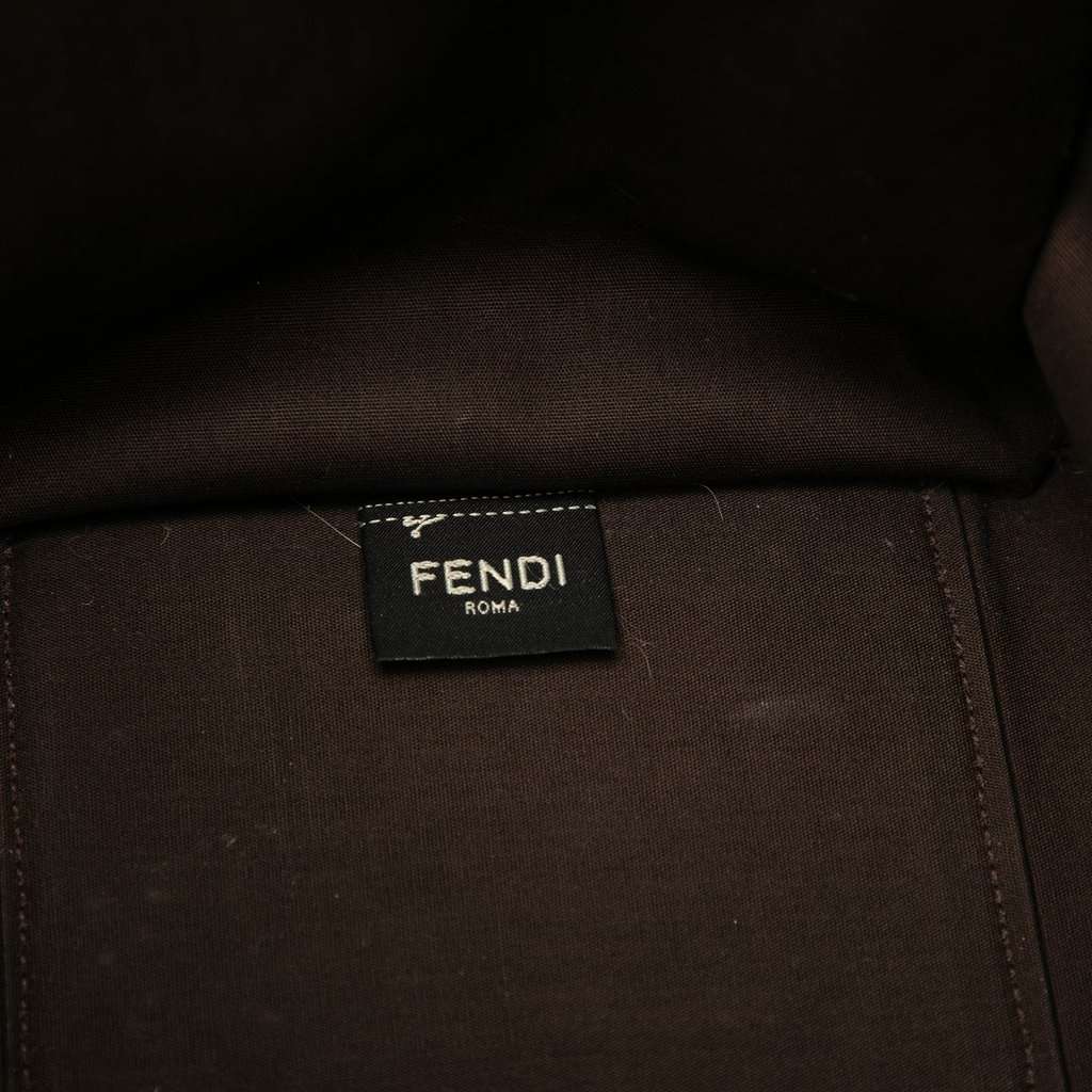 Fendi Medium Canvas Sunshine Shopper Tote Brown Very good condition - Box View