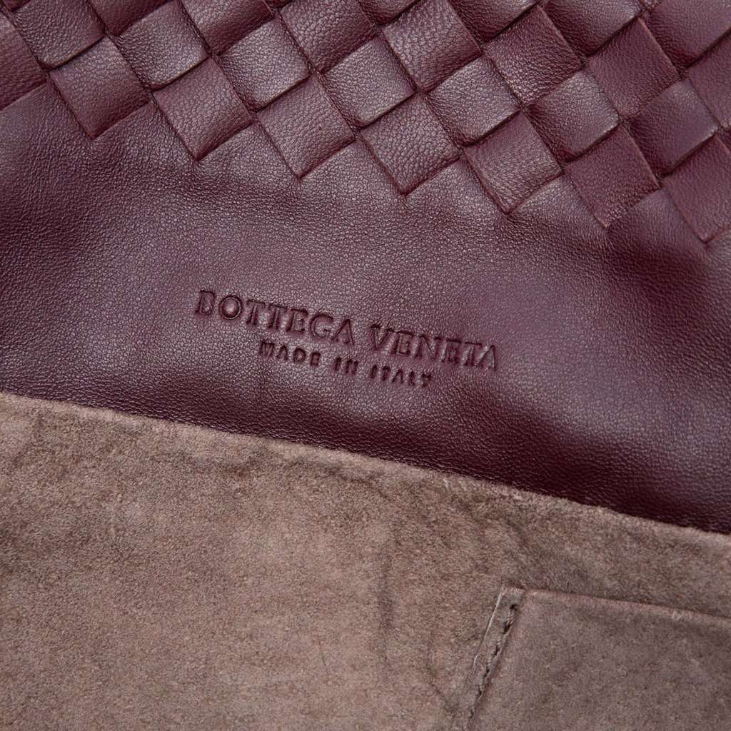 Bottega Veneta Nappa Intrecciato Belt Strap Tote Purple Leather Very good condition - Box View