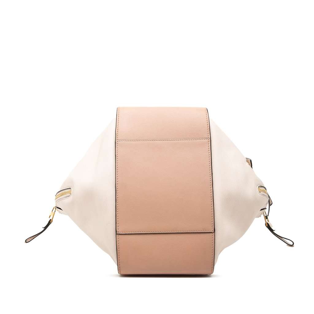 Loewe Small Bicolor Leather Hammock Satchel Beige Leather Very good condition - Inside View