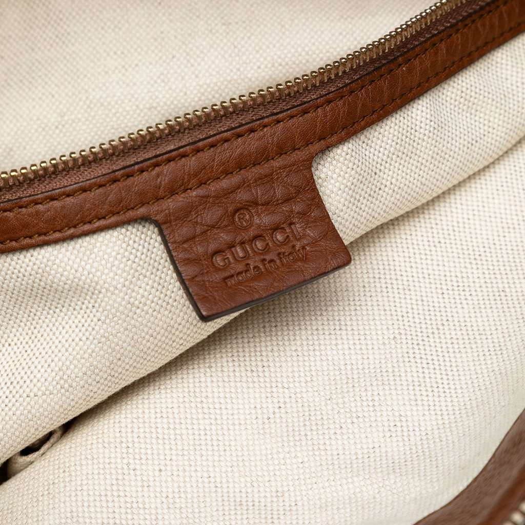Gucci Large Calfskin Bella Shoulder Bag Brown Leather Very good condition - Box View