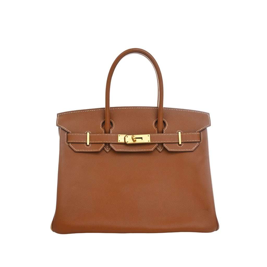 Hermès Epsom Birkin Retourne 30 Brown Leather Very good condition - Front View