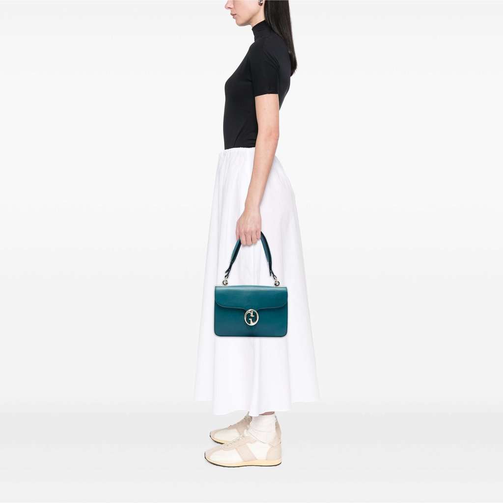 Gucci Medium Calfskin 1973 Flap Shoulder Bag Blue Leather Good - Box View