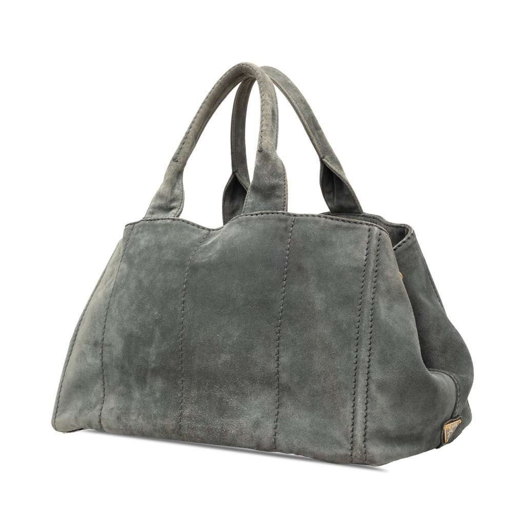 Prada Large Scamosciato Canapa Logo Satchel MultiColor Leather Very good condition - Back View