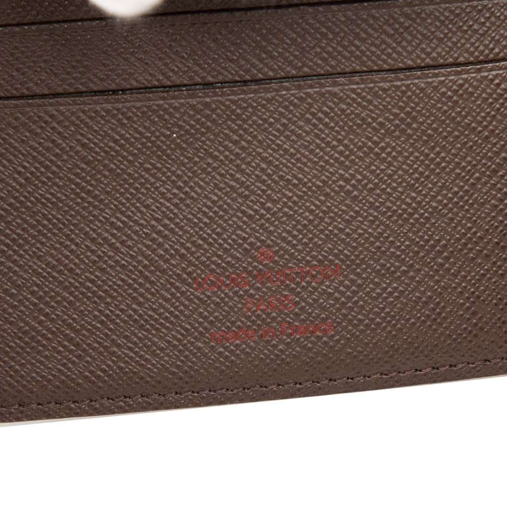 Louis Vuitton Damier Ebene Slender Wallet Brown Very good - Box View