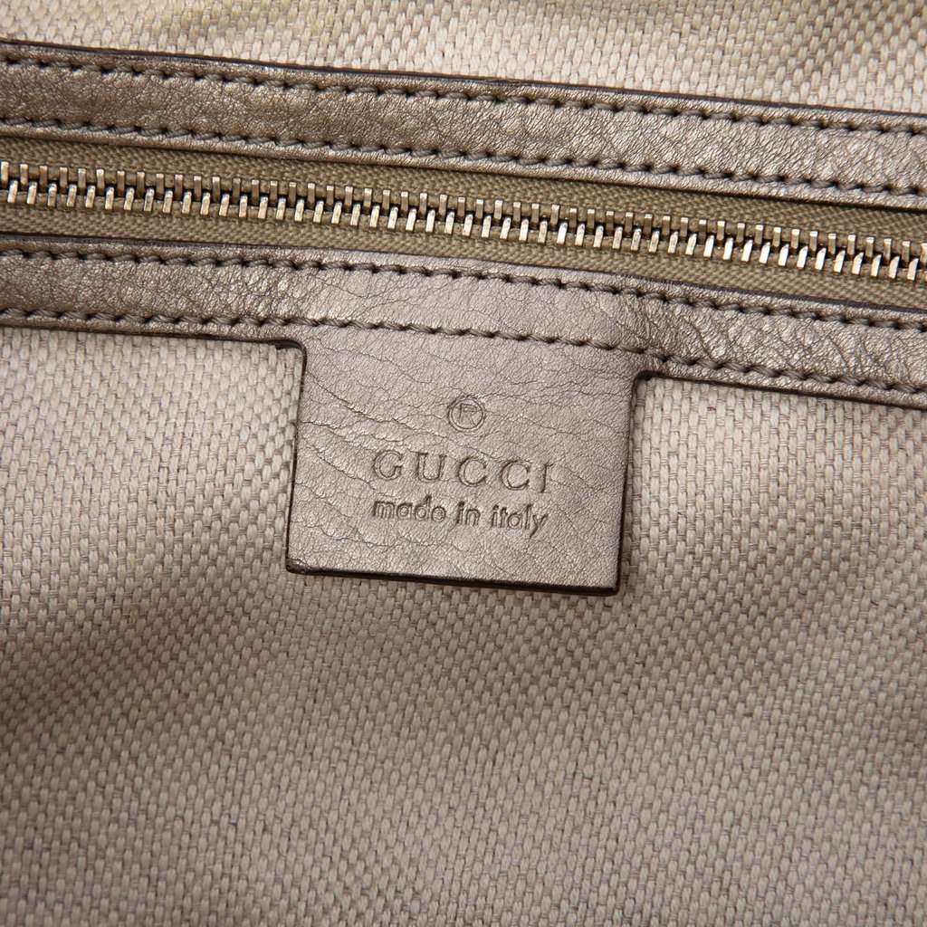 Gucci Medium Metallic Calfskin Soho Chain Tote Gold Leather Very good - Box View