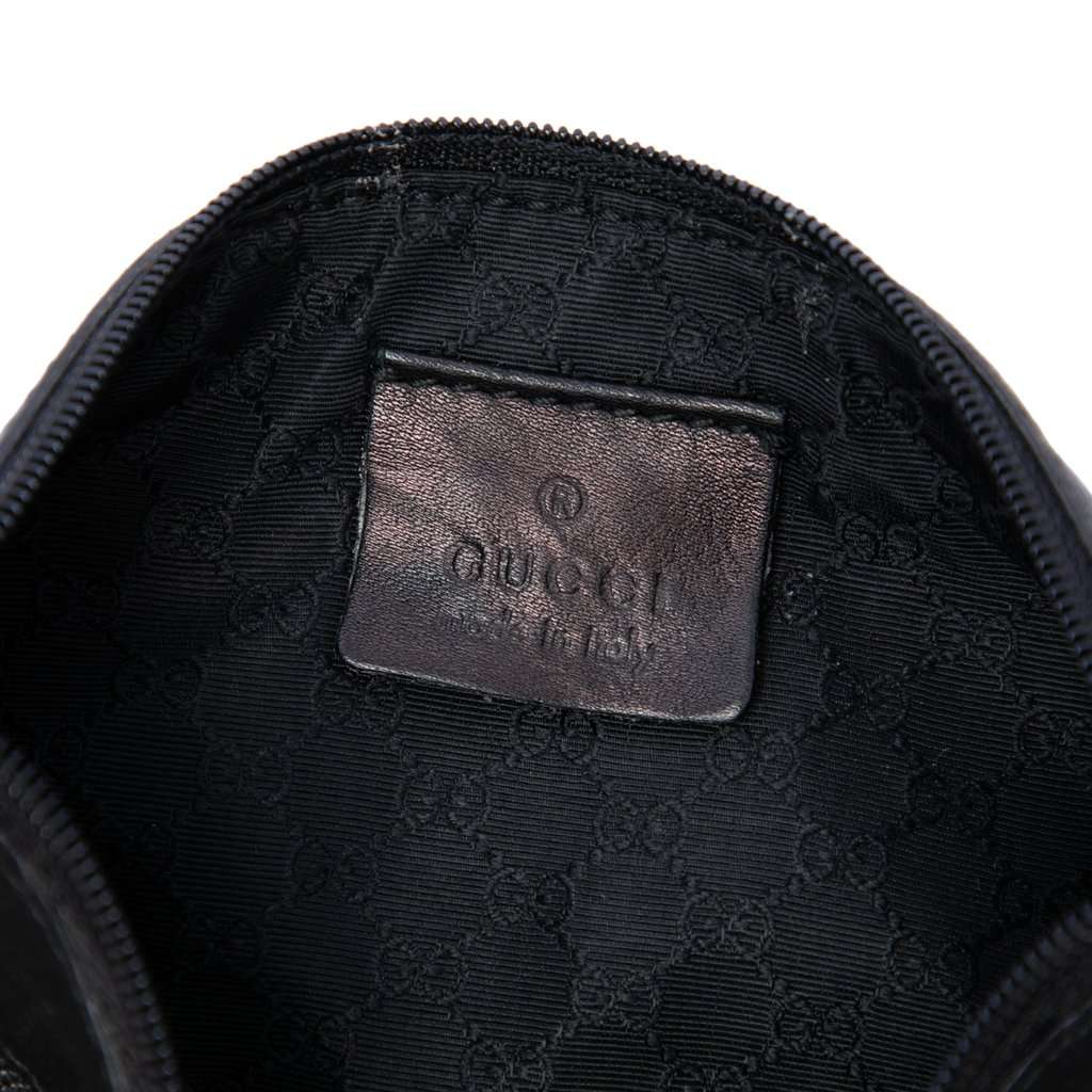 Gucci Denim Web Shoulder Bag Black Very good - Box View