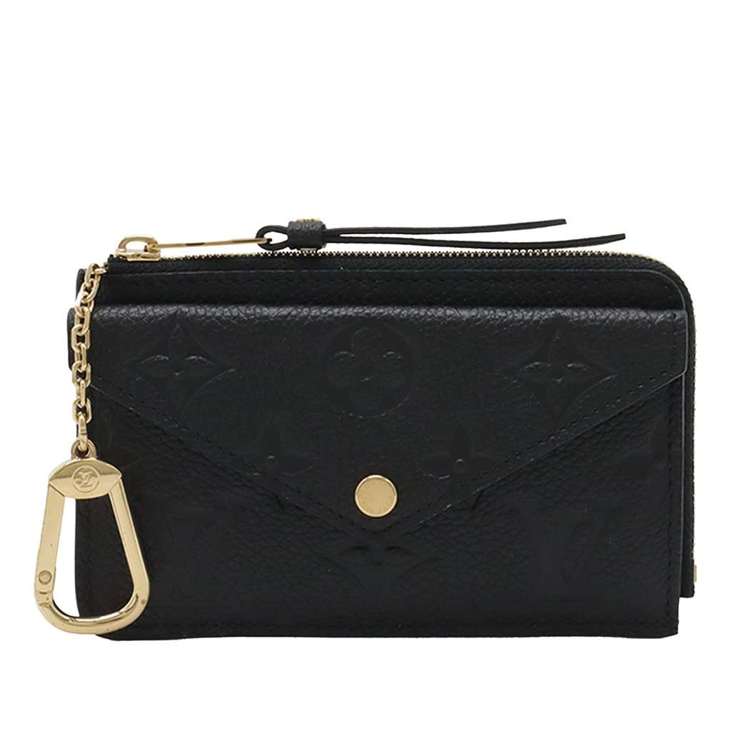 Louis Vuitton Monogram Empreinte Recto Verso Card Holder Black Leather Very good - Front View