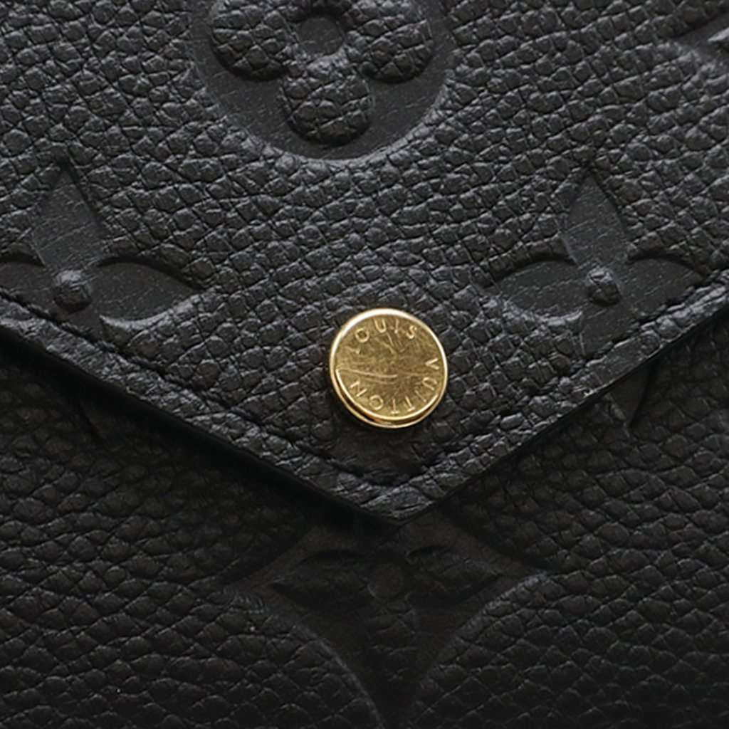 Louis Vuitton Monogram Empreinte Recto Verso Card Holder Black Leather Very good - Model View