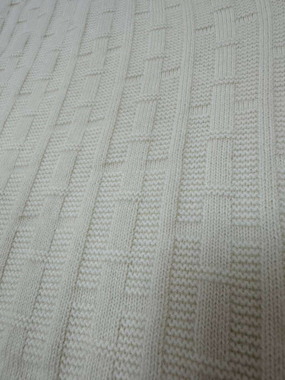 Hermès Wool knitted set with short sleeves White Wool Good condition - Model View