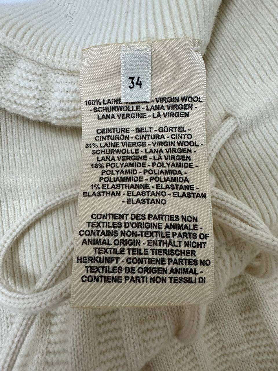 Hermès Wool knitted set with short sleeves White Wool Good condition - Box View