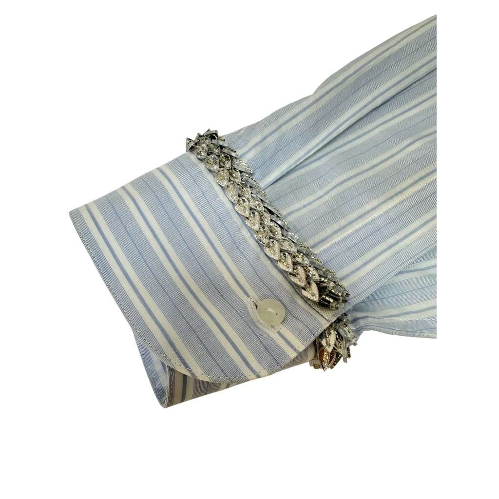 Ermanno Scervino Ermanno Scervino Striped Cotton Shirt - Size 44 Pre-owned Blue Cotton Good condition - Inside View