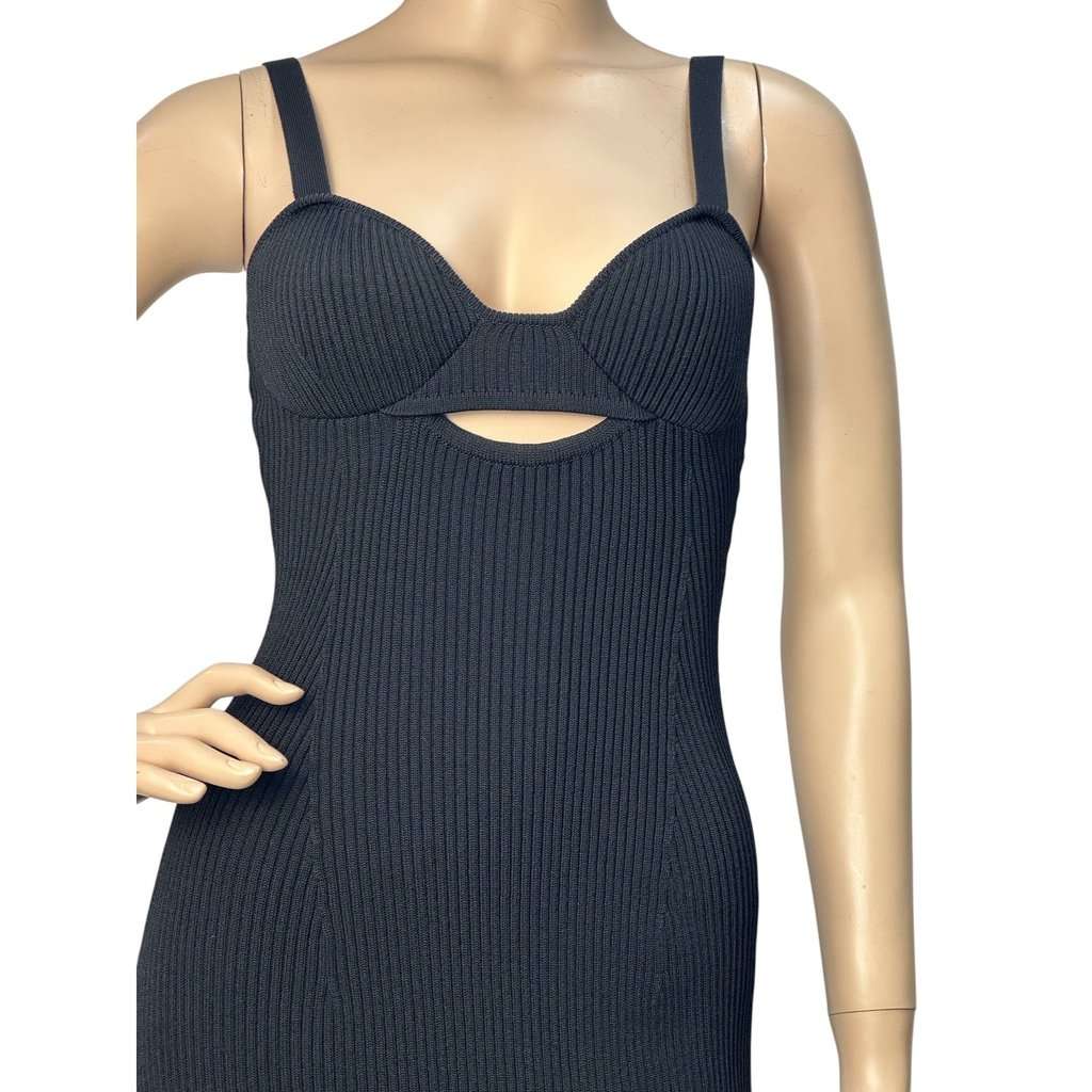 Magda butrym Magda Butrym Stpaps Knitted Dress Sz.38 Pre-owned Black Good condition - Back View